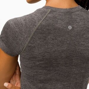 Lululemon Swiftly Short Sleeve 2.0 Crew Variegated Mesh Camo Black/ Grey Sage